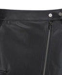 Women's Faux Leather A - Line SQ - Black