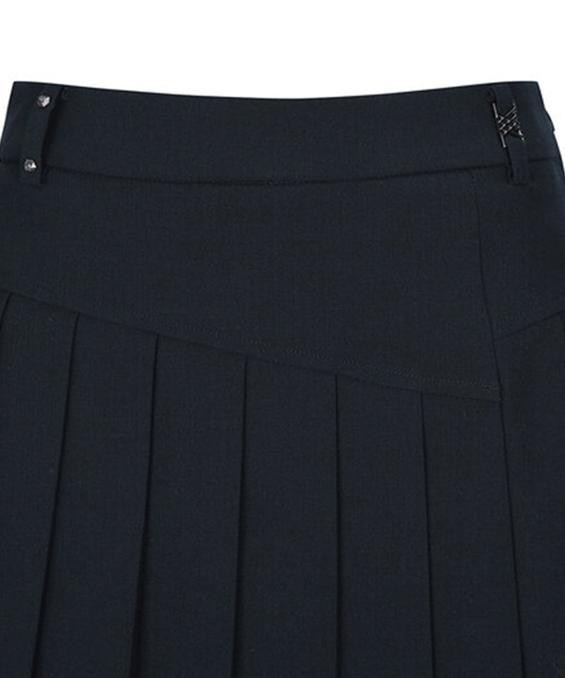 Women's Half Pleats Points SQ - Dark Navy