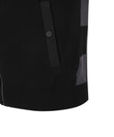 Men's Black Check Board Cardigan - Black