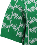 ANEW GOLF Men's SM  Logo Pattern Short Round Sleeve Sweater - Green