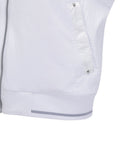 Women's Hoodie Vset Zip-Up Vest - White