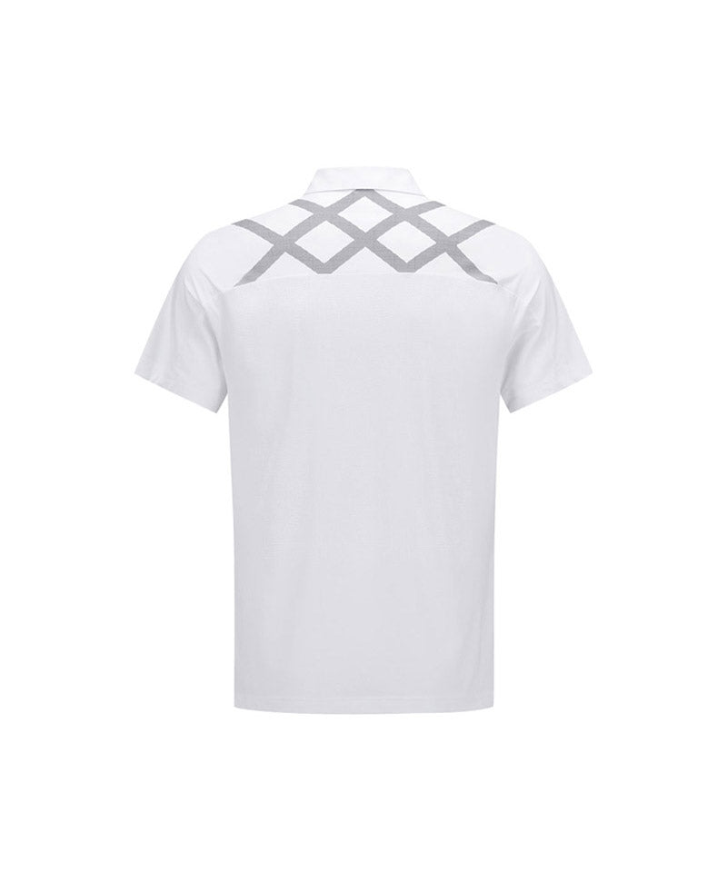 Men Ice Dots Logo Pattern Short T-Shirt - White