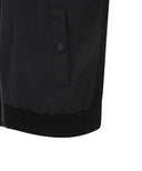 Men's Wooven Mixed Knit Vest - Black