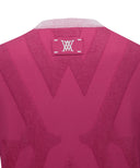 Women's Big Logo Intarsia Zip-Up Cardigan - Pink