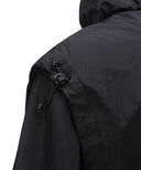Women's Shirring Point MA-1 Jacket - Black