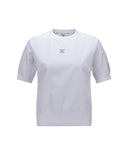 [Signature] Women's Mesh Block Short T-Shirt - White