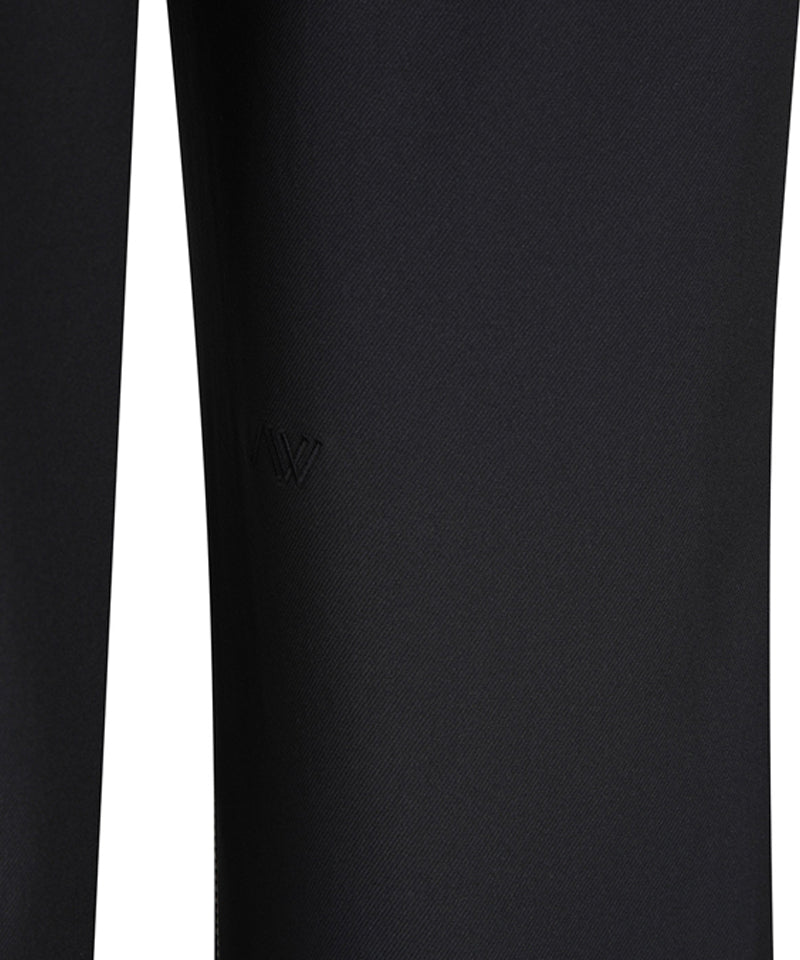Men's Stitch Point Sraight Long Pants - Black