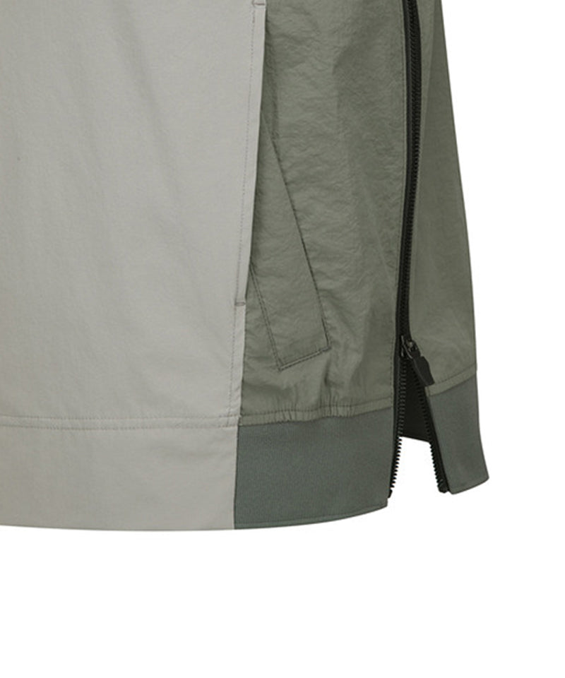 Men's Round Neck Anorak Jacket - Light Beige