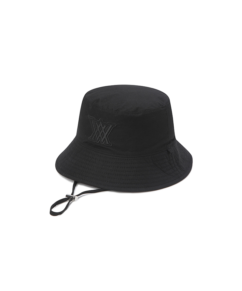 Unisex Flower Pattern Reversible Bucket Hat - Black
