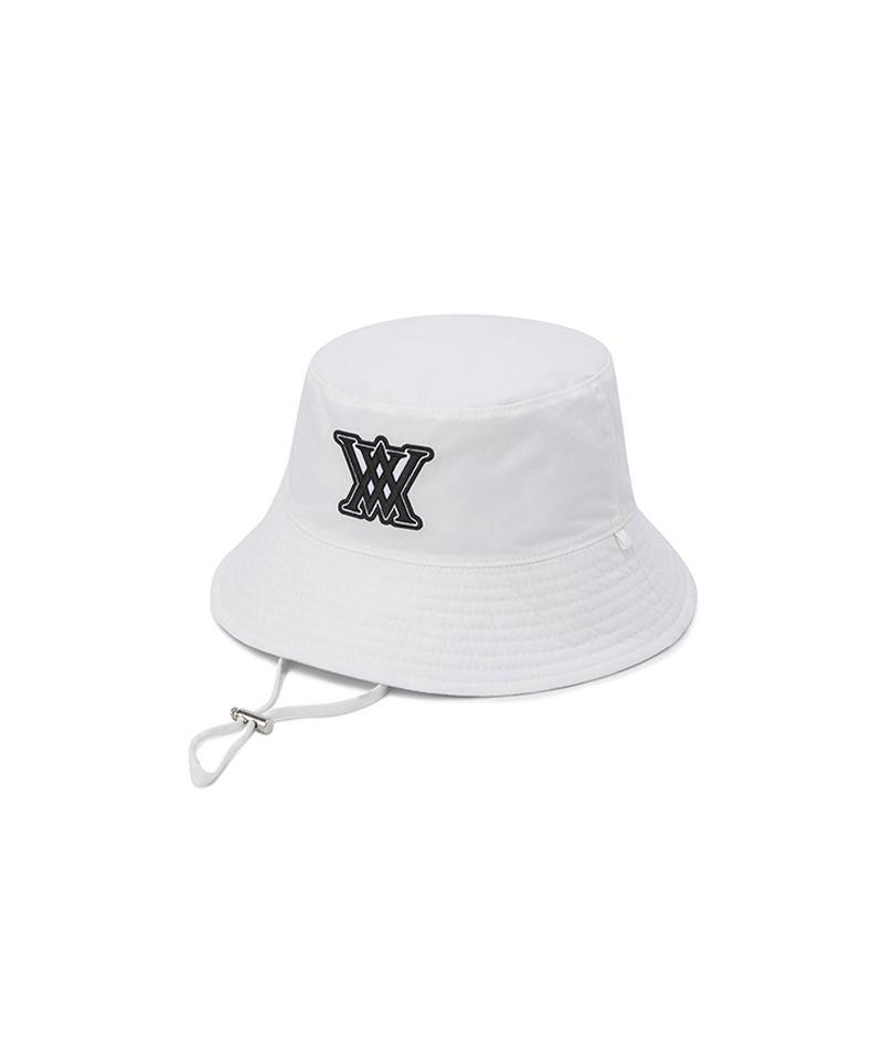 Unisex Flower Pattern Reversible Bucket Hat - White