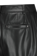 Women's FA Faux Leather Bermuda Pants - Black