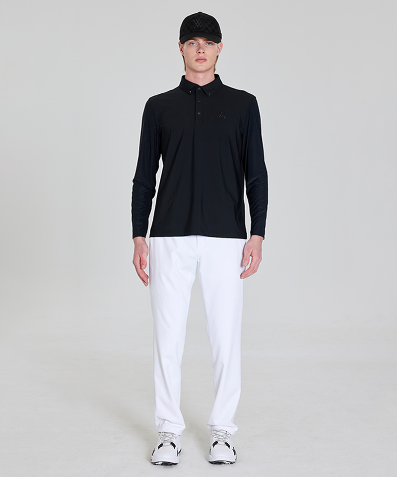 Men's SM Back Air Dot Long T-Shirt - Black