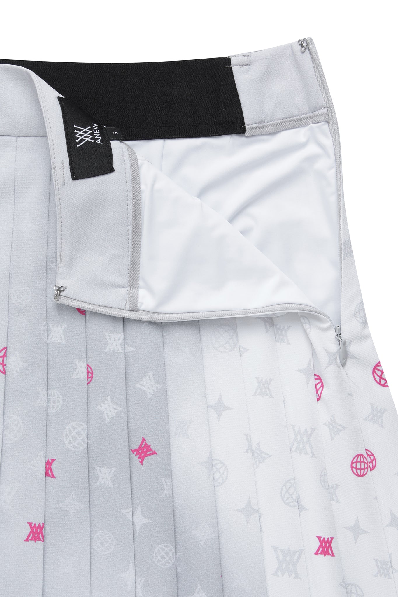 ANEW Golf Women's SM Gradation Pattern Pleated Skirt - Light Grey