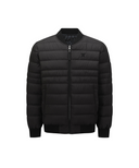Men's WI Logo Pattern Reversible Down Jacket - Black
