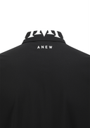 Men's Collar Point Long T-Shirt - Black