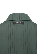 Men's Solid Half Zip T-Shirt - Dark Green