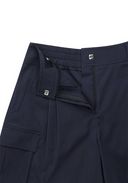 Women's Wide Out Pocket Half Pants - Navy