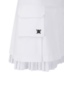 Women's Layered Pleats Skirt - White