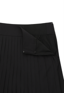 Women's  Pleated Wrap Skirt - Black