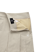Women's Pleated Skirt - Beige