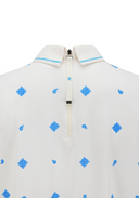 Women's Seasonal Pattern Half Zip T-Shirt - Ivory