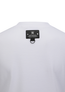 Women's Solid Round Short Sleeve T-Shirt-White