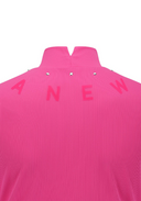 Women's Mock Neck Cooling Sleeve T-Shirt - Hot Pink