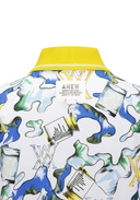 Women's Abstract Pattern Blouson T-Shirt - White