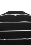 Men's Stripe Round Sweater - Black