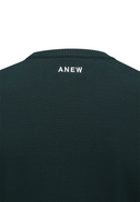 Men's Line Blocked Round Sweater - Dark Green