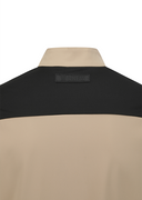 Men's Half Zip T - Shirt - Beige