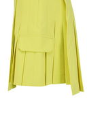 Women's Over Pleated Half Pants - Yellow