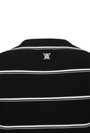 Women's Stripe Round Sweater - Black