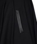 Women's  Leather Mixed One-Piece - Black