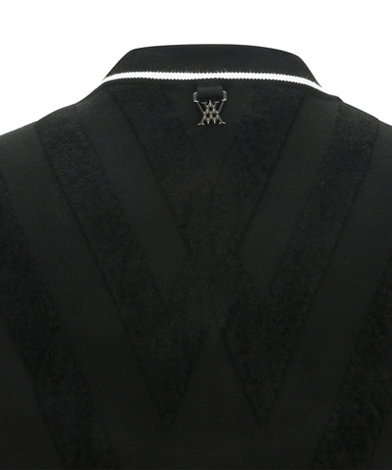 ANEW GOLF Men's Big Logo Instarsia Vest - Black