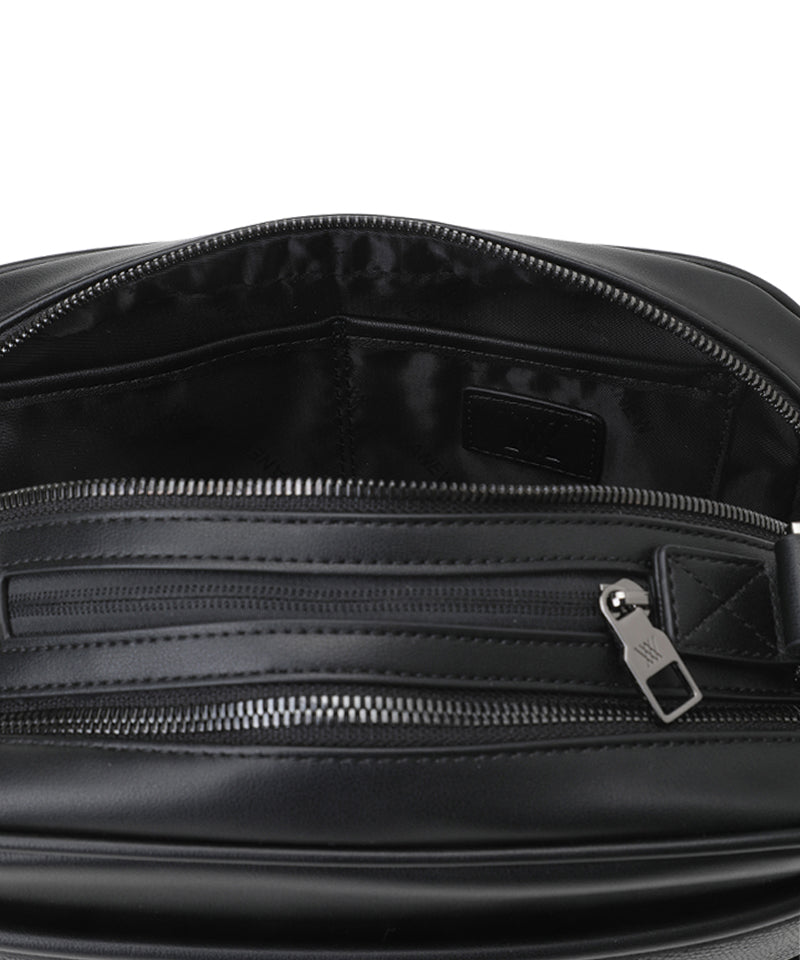 Unisex 3Way Zipper Pouch Bag - Black