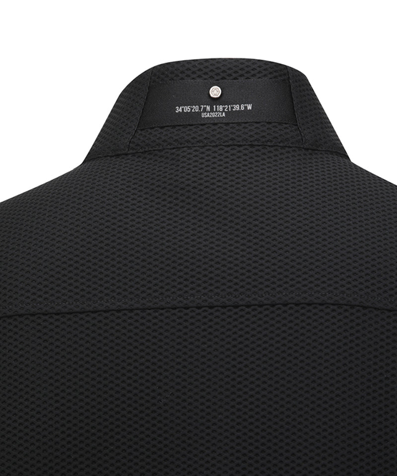 ANEW GOLF Men's SM Half Zip Short T-Shirt - Black