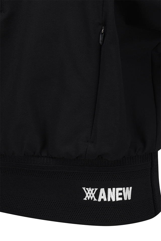 ANEW Golf Women's SM Short Sleeve Anorak Jacket - Black ANEW Golf Women's SM Short Sleeve Anorak Jacket - Black