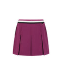 Women's Sweat Band Classic Pleats Skirt - Wine