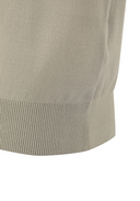 Men's Diagonal Logo Knit Vest - Khaki Beige