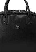 Uni Vintage Leather Boston Bag - Black