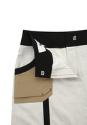 Women's Fabric Mix Cargo Skirt - Light Beige