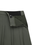 Women's Pleated Skirt - Dark Khaki