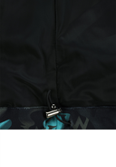 Women's Camo Pattern Hooded T-Shirt Cardigan - Aqua Blue