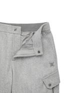 Men's Windproof Wool Like Comfort Pants - Melange Grey