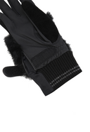 Women's Cold Proof Fur Glove - Black