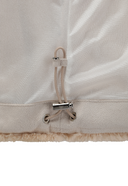 Women's Short Sleeve Fur Jacket - Light Beige
