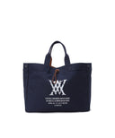 Vintage Square Tote Bag - Navy