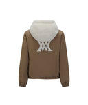Women's Detachable Hood Padded Anorak - Camel