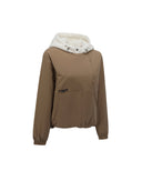 Women's Detachable Hood Padded Anorak - Camel